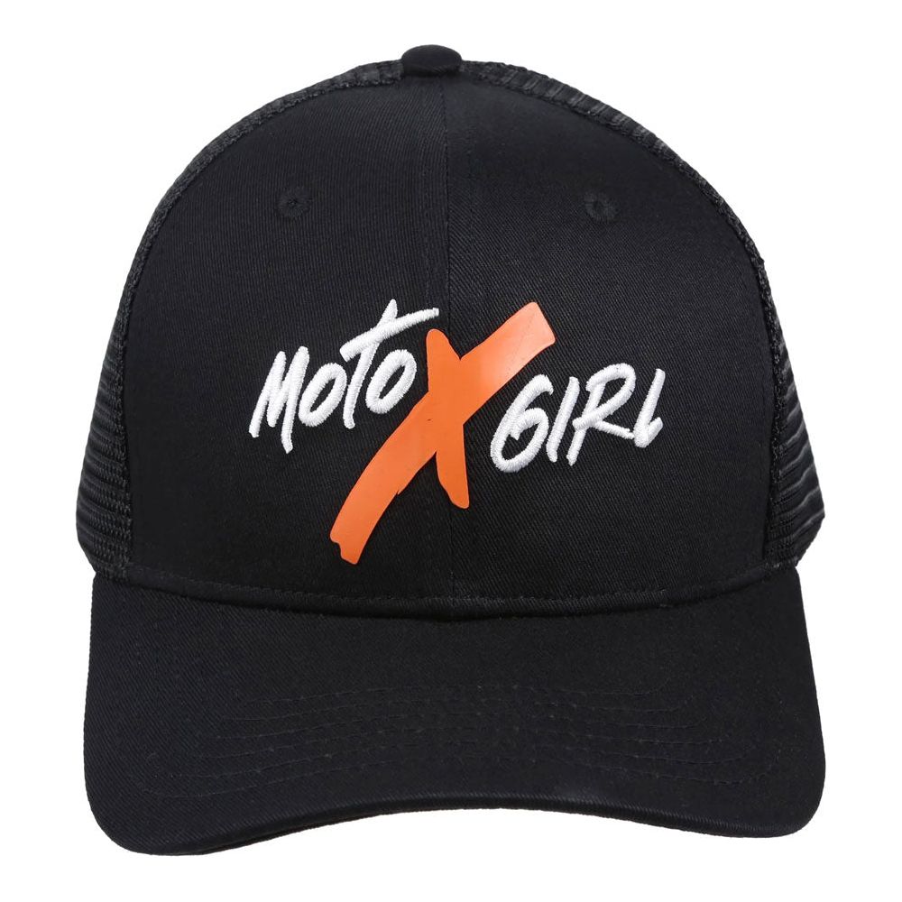 MotoGirl MotoXGirl Ladies Mesh Cap Black (Image 2) - ThrottleChimp