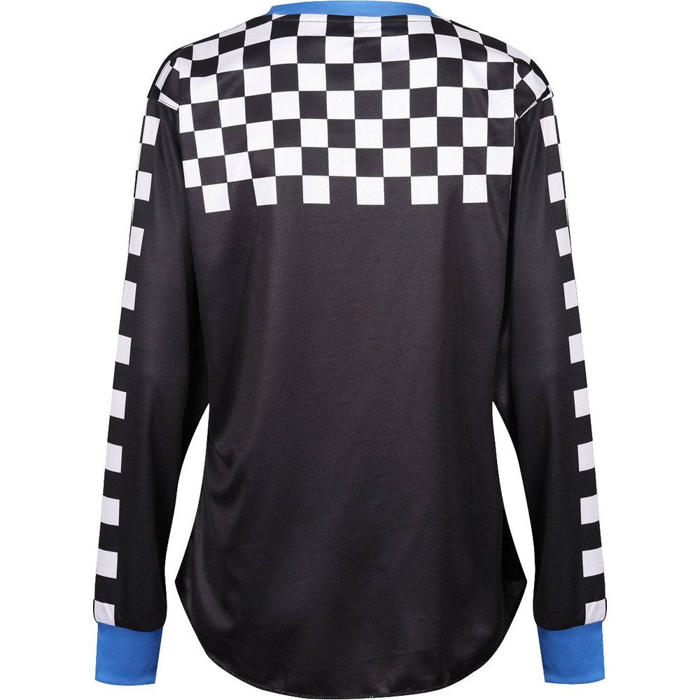 MotoGirl MX Ladies Jersery Chequered Blue / Black (Image 2) - ThrottleChimp