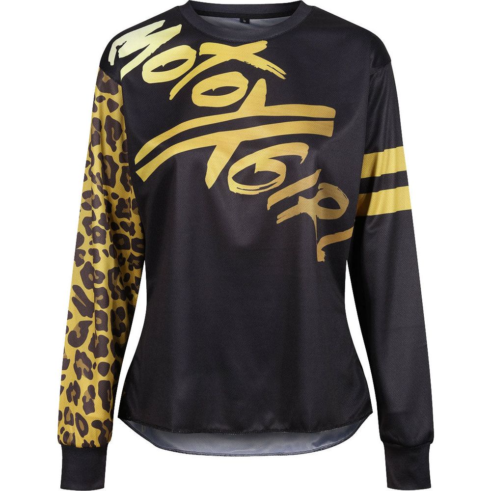 MotoGirl MX Ladies Jersery Leopard Gold / Black - ThrottleChimp