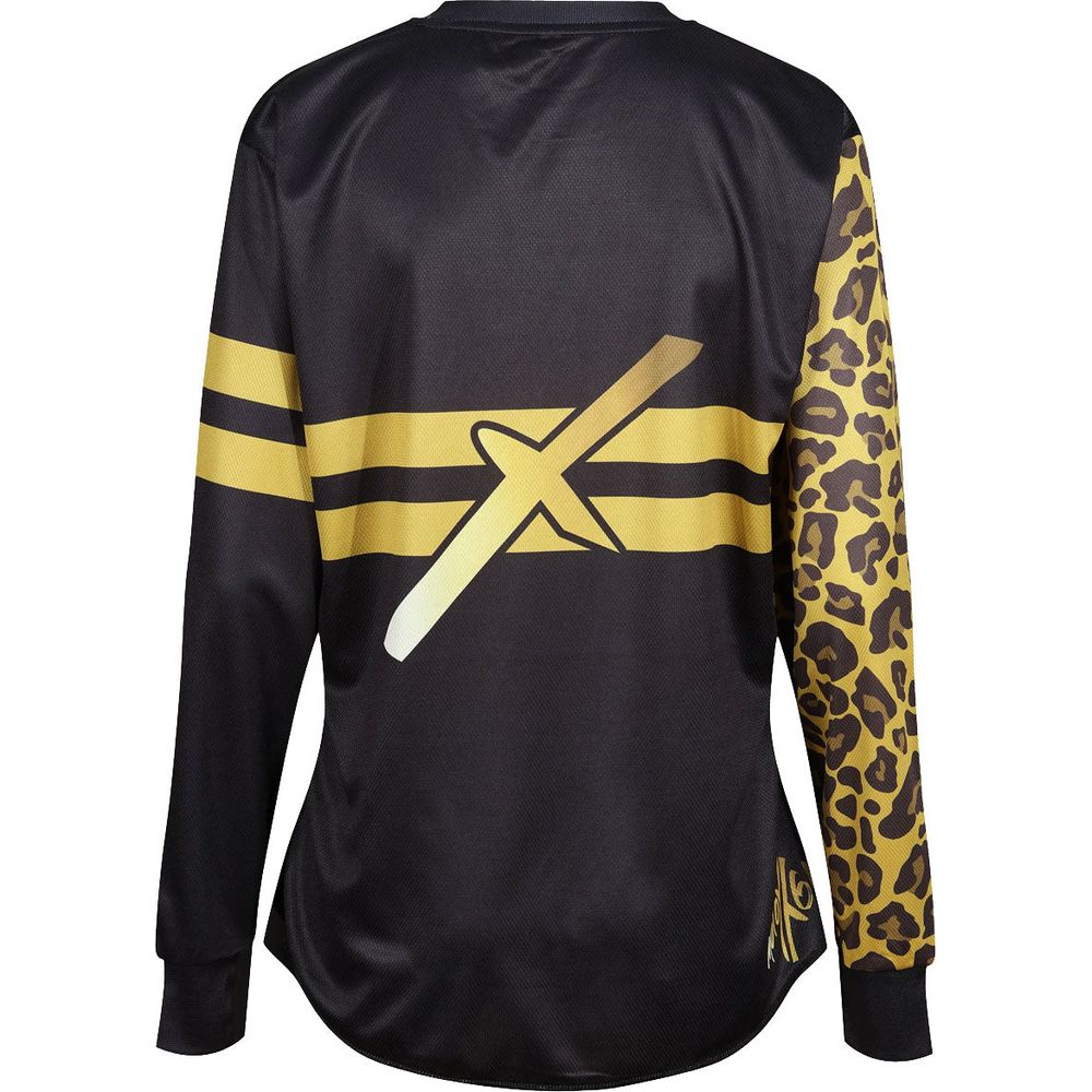 MotoGirl MX Ladies Jersery Leopard Gold / Black (Image 2) - ThrottleChimp