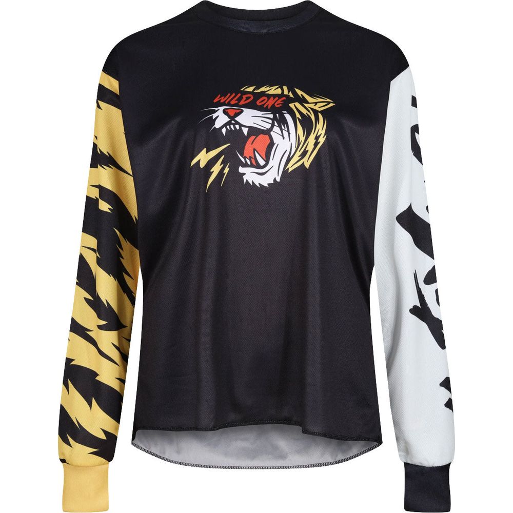 MotoGirl MX Ladies Jersery Tiger Black - ThrottleChimp