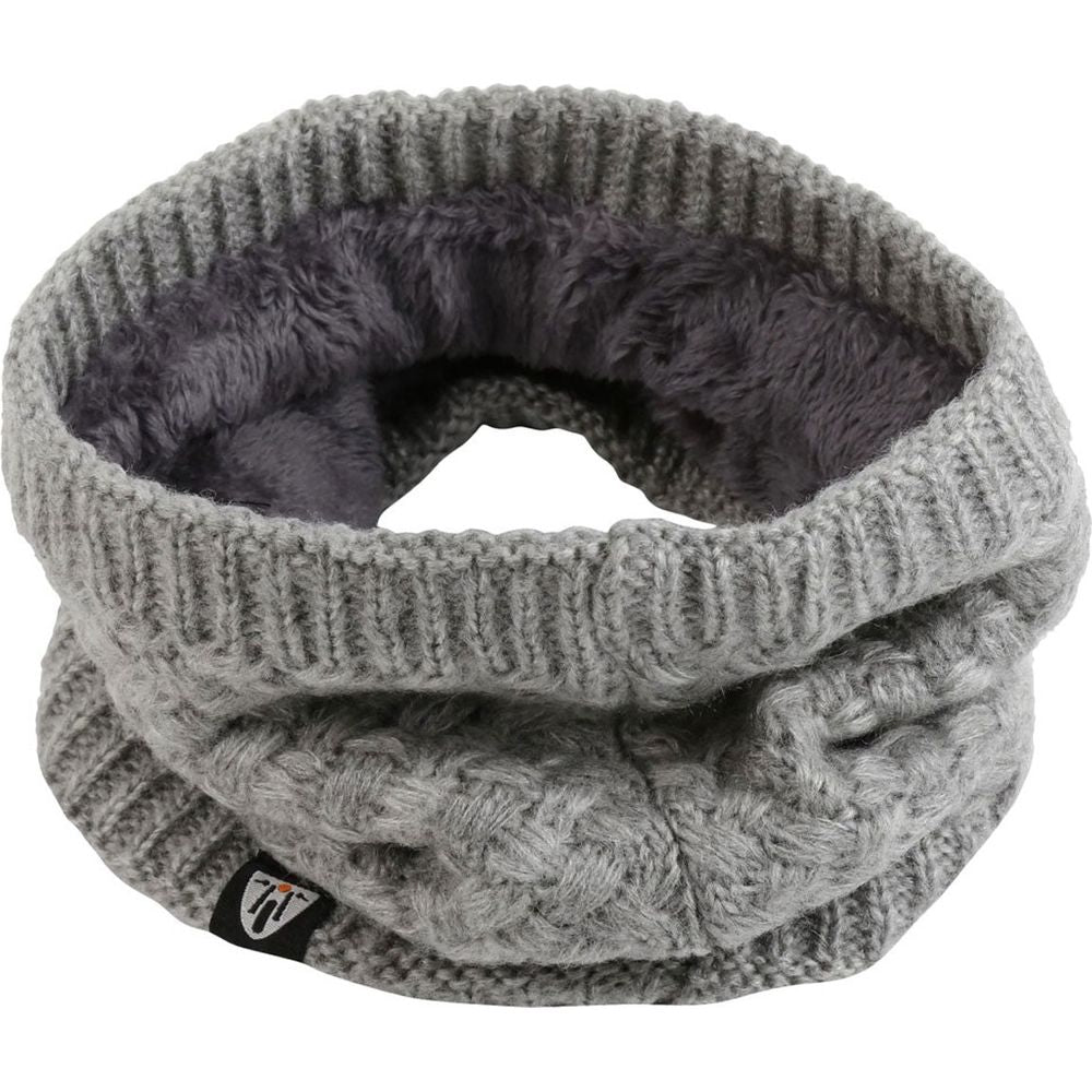 MotoGirl Plush Ladies Neck Warmer Grey - ThrottleChimp