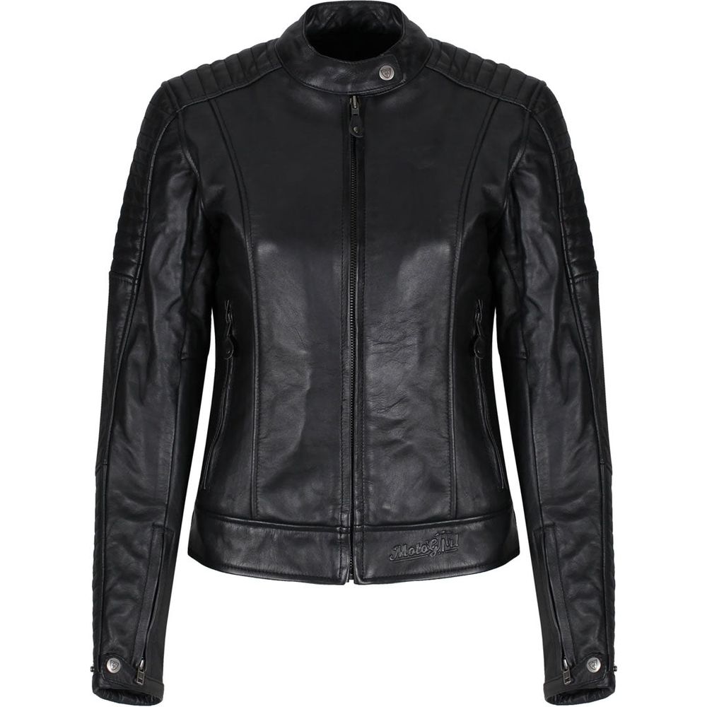 MotoGirl Valerie Ladies Leather Jacket Black - ThrottleChimp