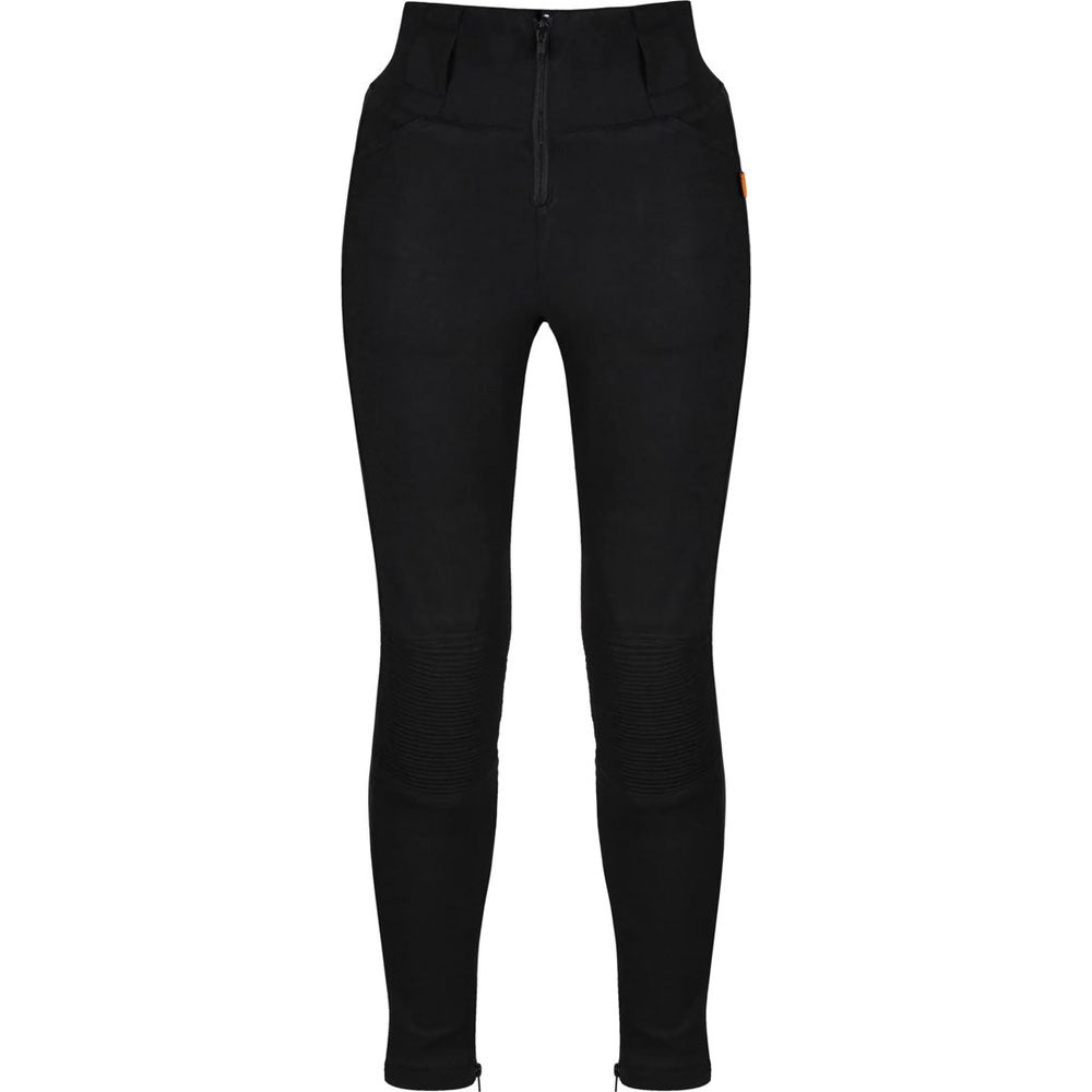 MotoGirl Ladies Zip Leggings Black - ThrottleChimp