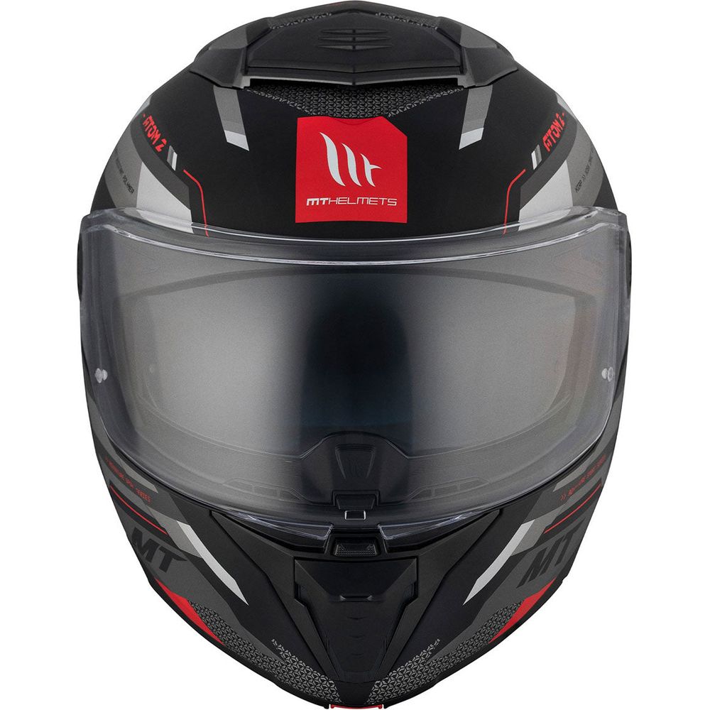 MT Atom 2 Bast D5 Flip-Up Helmet Matt Black / Grey (Image 3) - ThrottleChimp