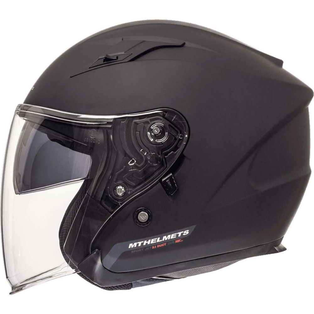 MT Avenue Open Face Helmet Matt Black (Image 2) - ThrottleChimp