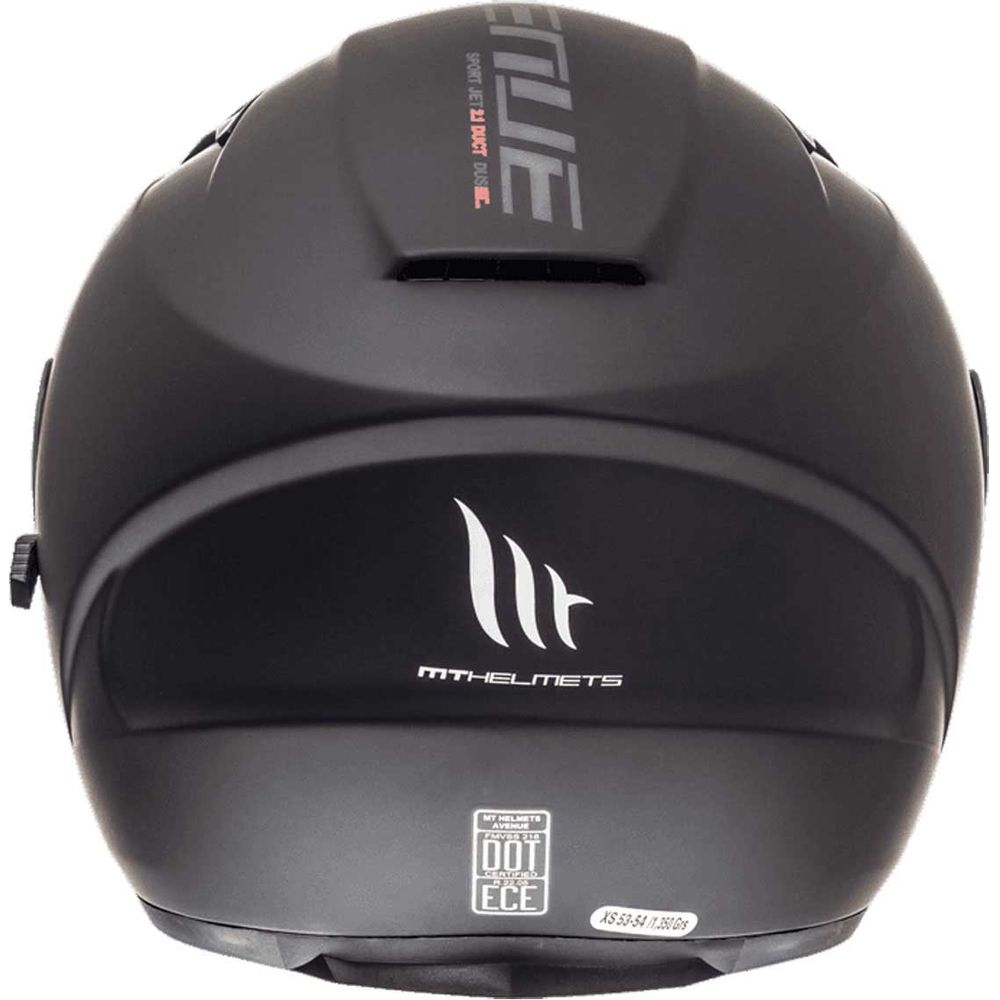 MT Avenue Open Face Helmet Matt Black (Image 4) - ThrottleChimp