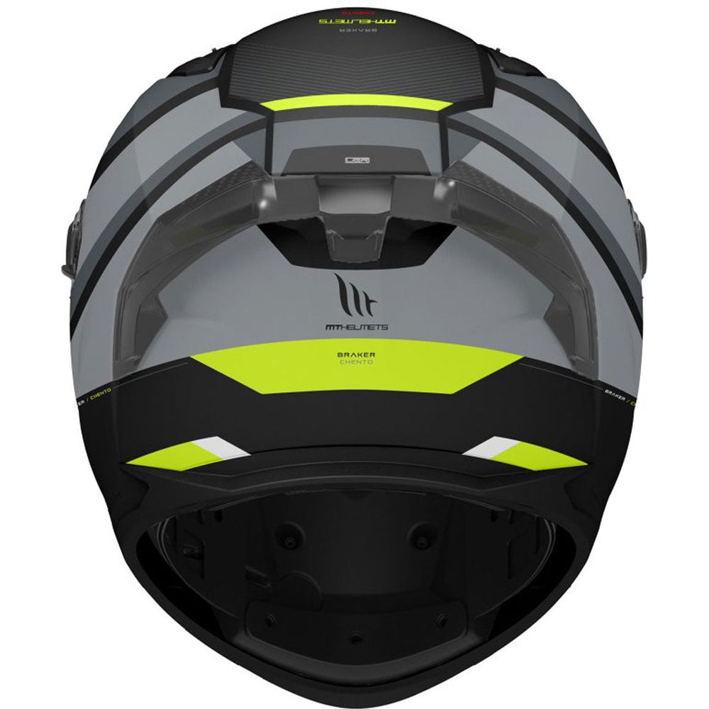 MT Braker SV Chento B3 Full Face Helmet Matt Black / Fluo Yellow FREE 1 YEAR Returns, FREE UK Delivery | ThrottleChimp