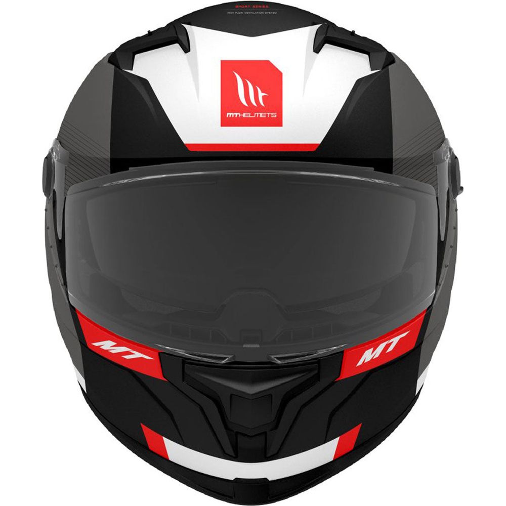 MT Braker SV Chento B5 Full Face Helmet Matt Black / Red (Image 2) - ThrottleChimp