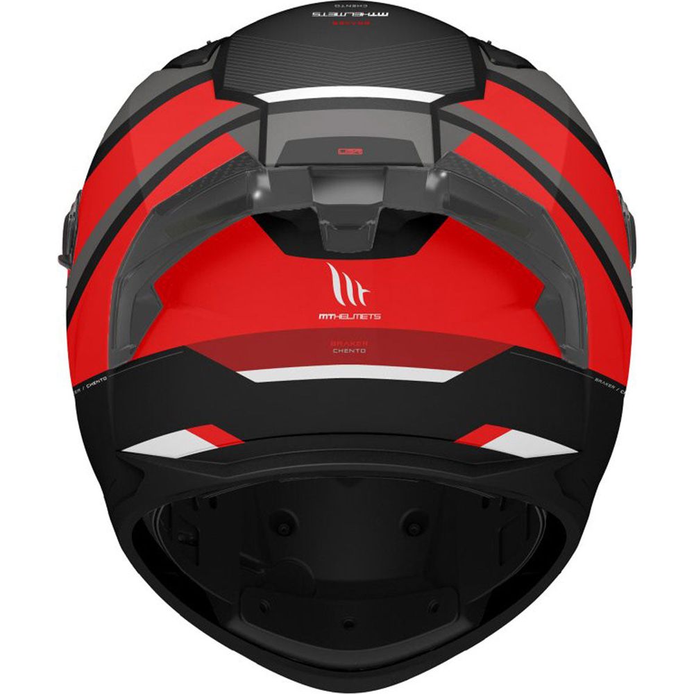 MT Braker SV Chento B5 Full Face Helmet Matt Black / Red (Image 3) - ThrottleChimp