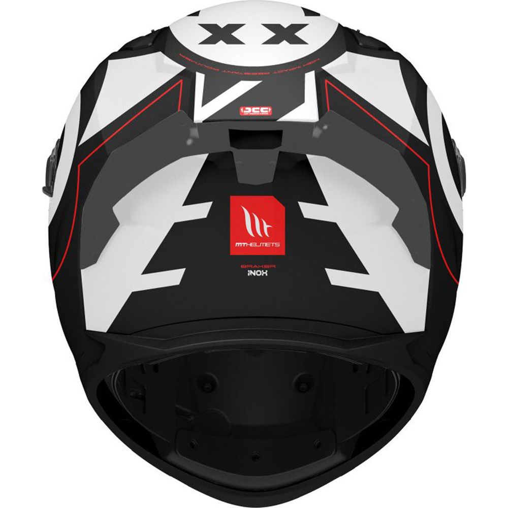 MT Braker SV Inox A0 Full Face Helmet Matt Black / White FREE 1 YEAR Returns, FREE UK Delivery | ThrottleChimp