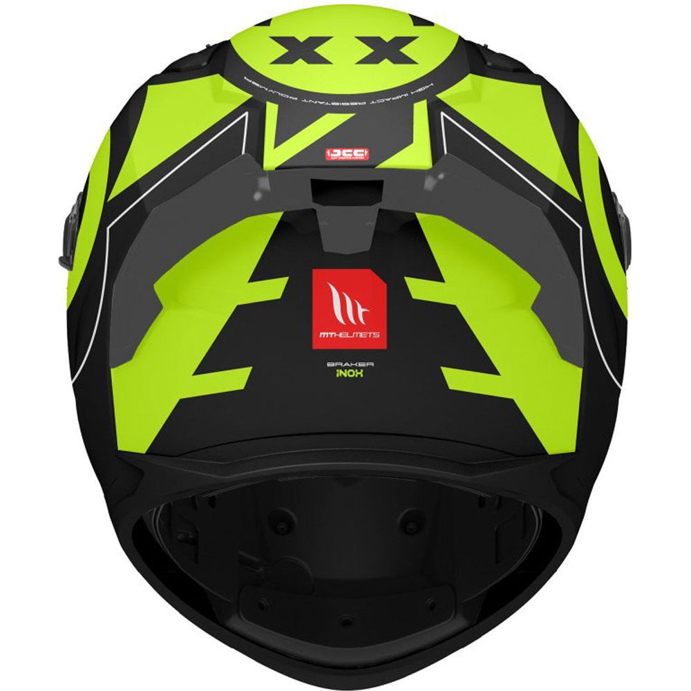 MT Braker SV Inox A3 Full Face Helmet Matt Black / Fluo Yellow FREE 1 YEAR Returns, FREE UK Delivery | ThrottleChimp