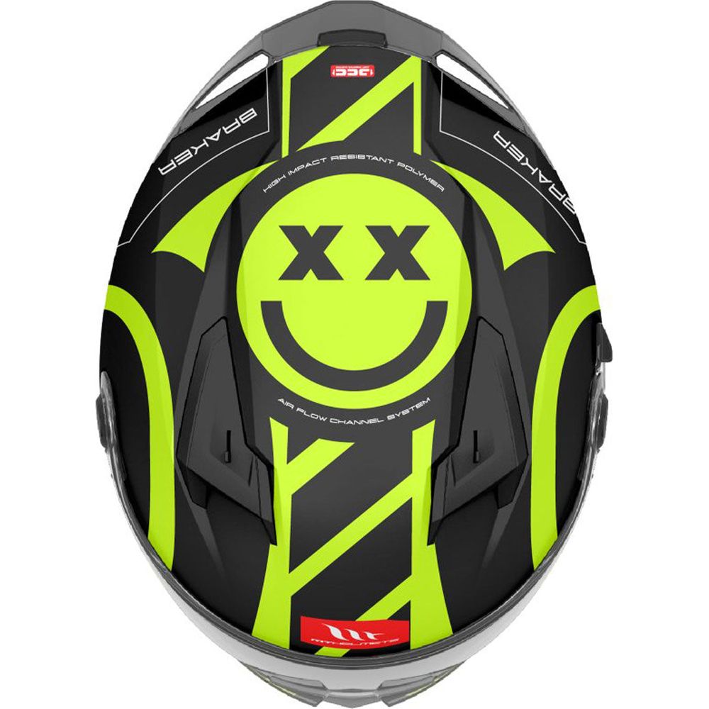 MT Braker SV Inox A3 Full Face Helmet Matt Black / Fluo Yellow FREE 1 YEAR Returns, FREE UK Delivery | ThrottleChimp