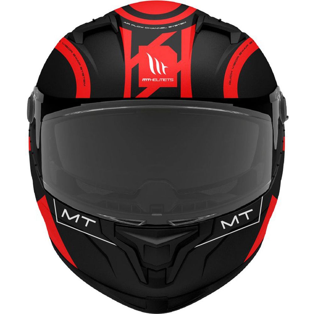 MT Braker SV Inox A5 Full Face Helmet Matt Black / Red (Image 2) - ThrottleChimp