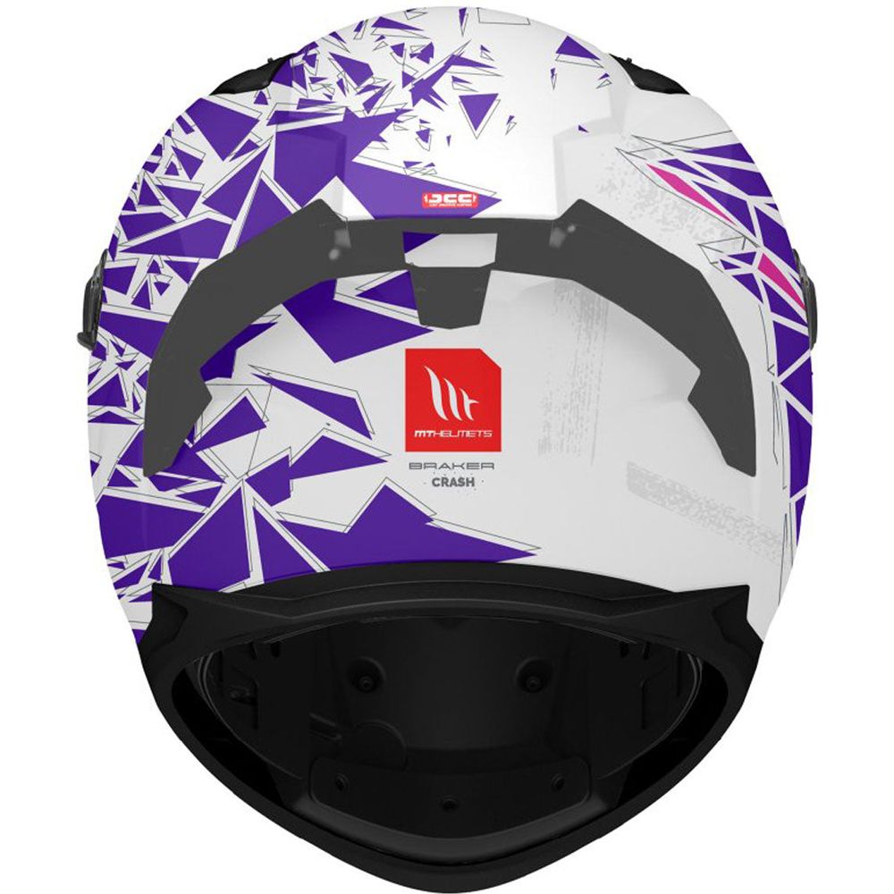 MT Braker SV Crash A8 Full Face Helmet Matt White / Pink / Purple FREE 1 YEAR Returns, FREE UK Delivery | ThrottleChimp