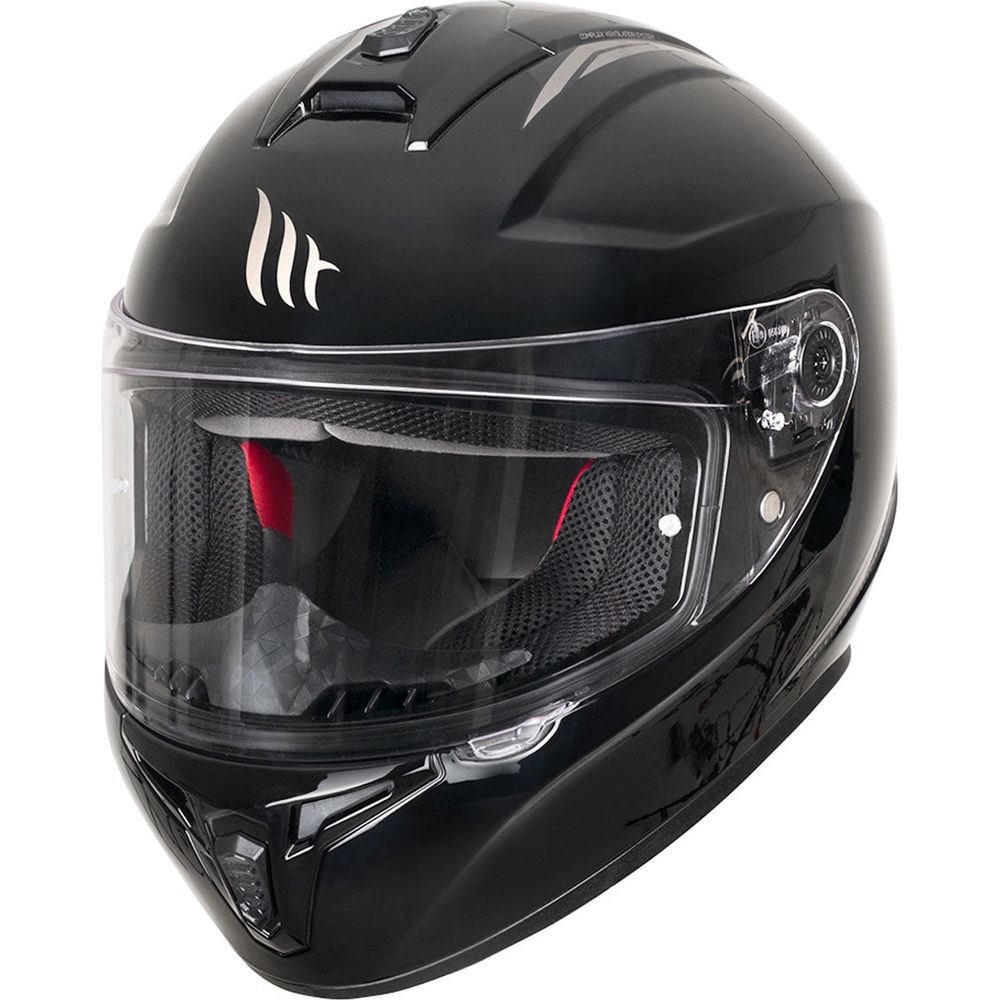 MT Draken Full Face Helmet Gloss Black With DD Chinstrap (Image 2) - ThrottleChimp