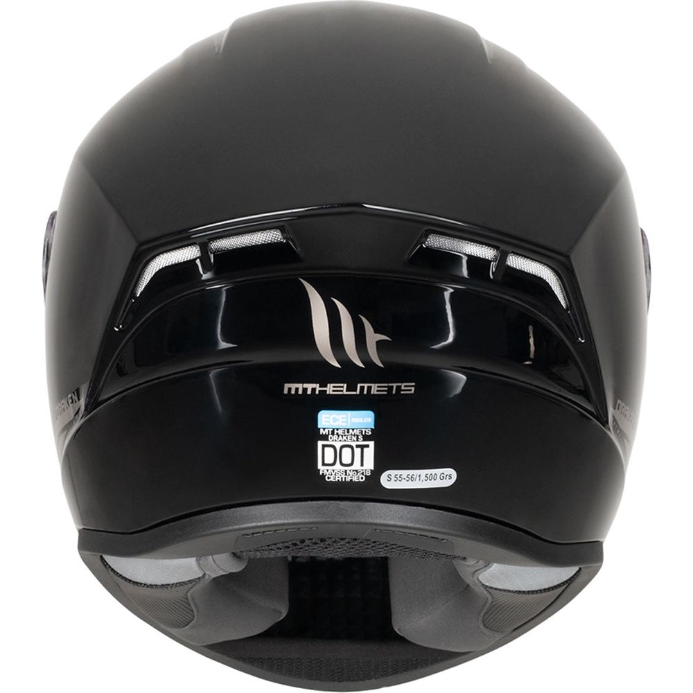 MT Draken Full Face Helmet Gloss Black With DD Chinstrap FREE 1 YEAR Returns, FREE UK Delivery | ThrottleChimp