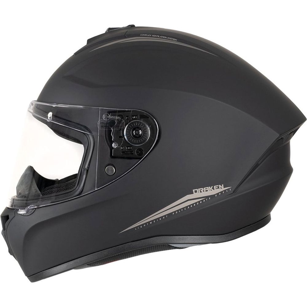 MT Draken ECE 22.06 Full Face Helmet Matt Black FREE 1 YEAR Returns, FREE UK Delivery | ThrottleChimp