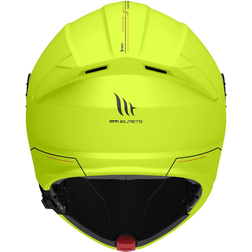 MT Genesis SV Solid A3 Flip-Up Helmet Gloss Fluo Yellow (Image 4) - ThrottleChimp