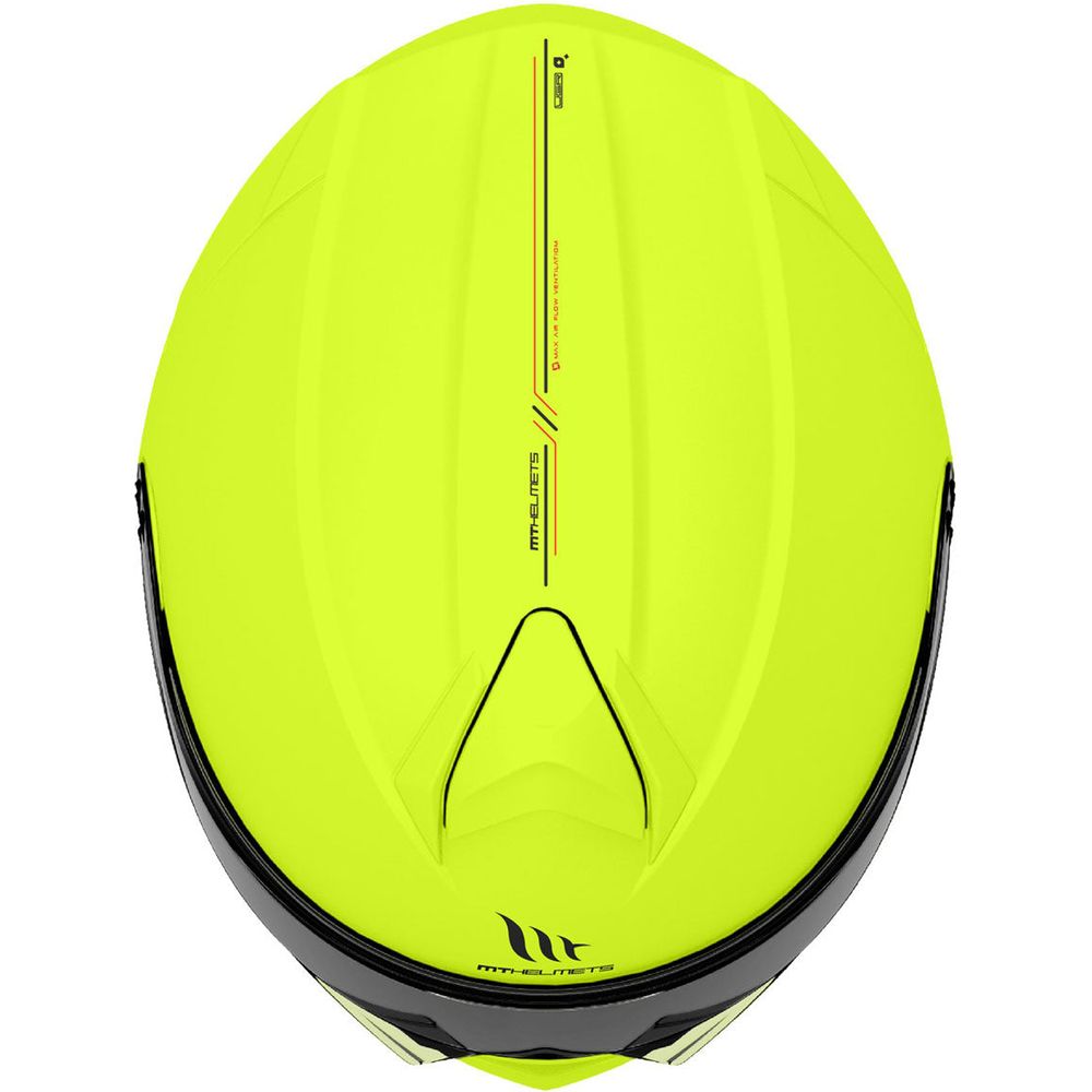 MT Genesis SV Solid A3 Flip-Up Helmet Gloss Fluo Yellow (Image 5) - ThrottleChimp