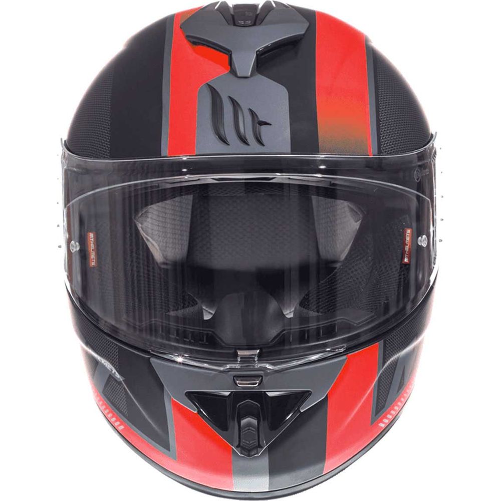 MT Rapide Overtake Full Face Helmet Matt Black / Red (Image 4) - ThrottleChimp