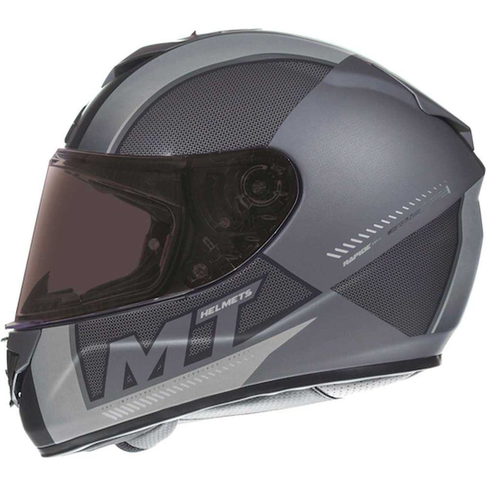 MT Rapide Overtake Full Face Helmet Matt Black / White (Image 3) - ThrottleChimp