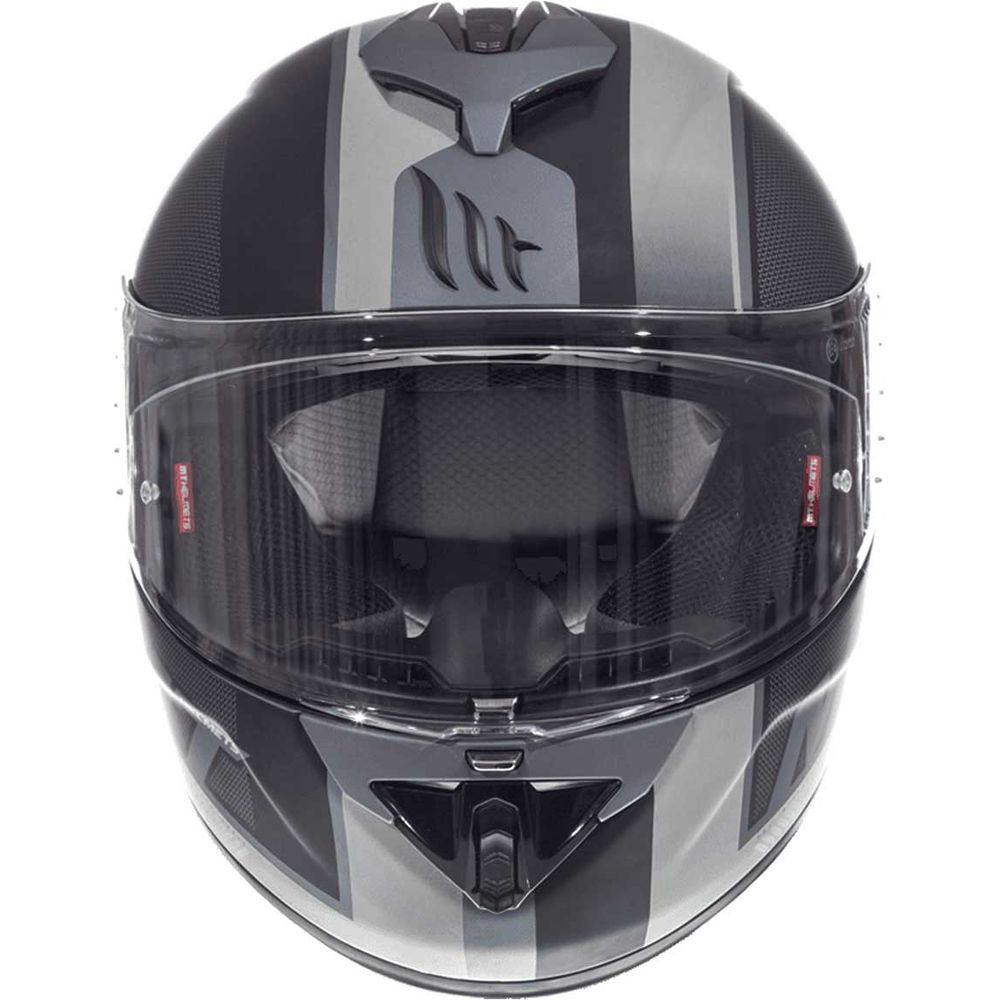 MT Rapide Overtake Full Face Helmet Matt Black / White (Image 4) - ThrottleChimp