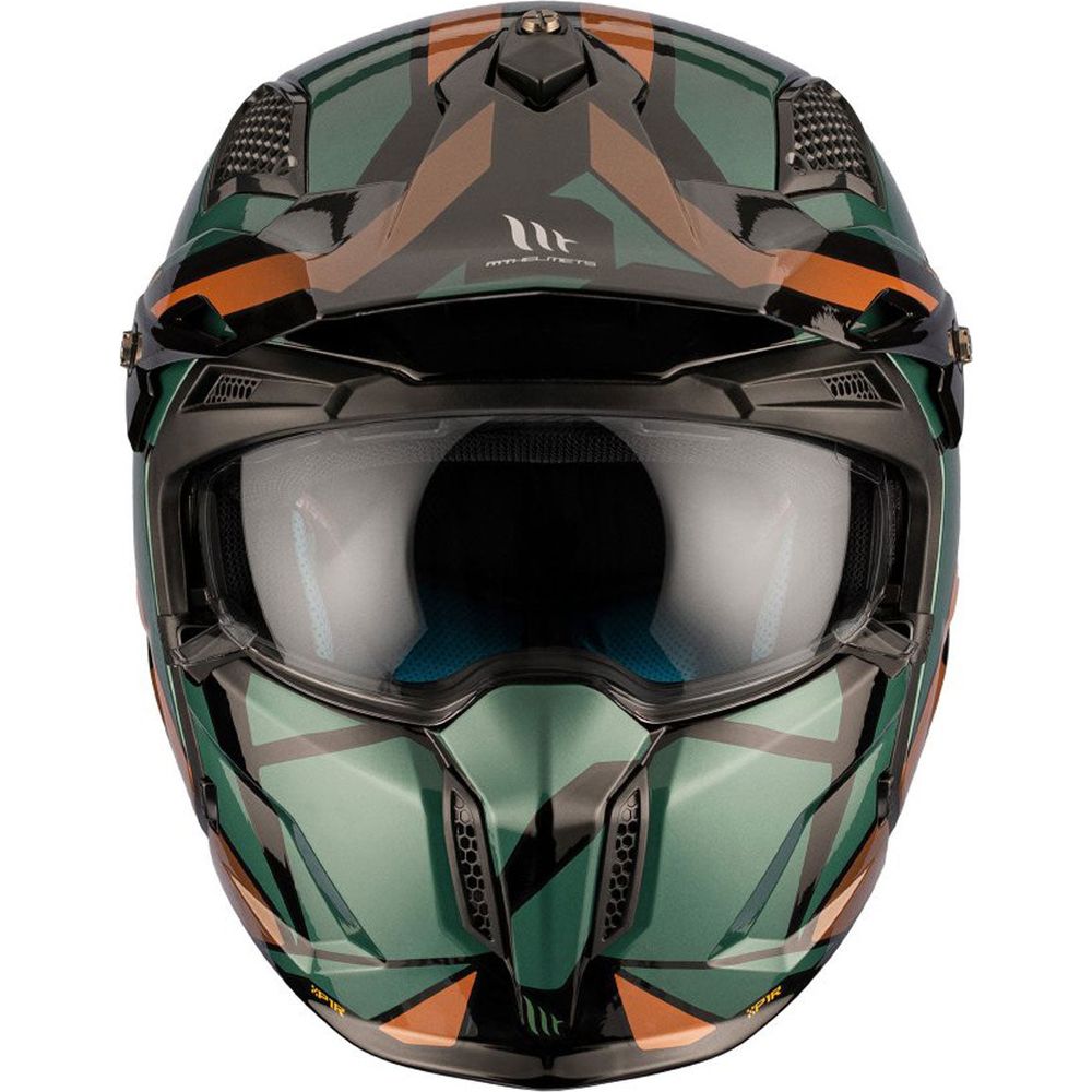 MT Streetfighter SV S P1R A9 Adventure Helmet Matt Black / Green / Gold FREE 1 YEAR Returns, FREE UK Delivery | ThrottleChimp