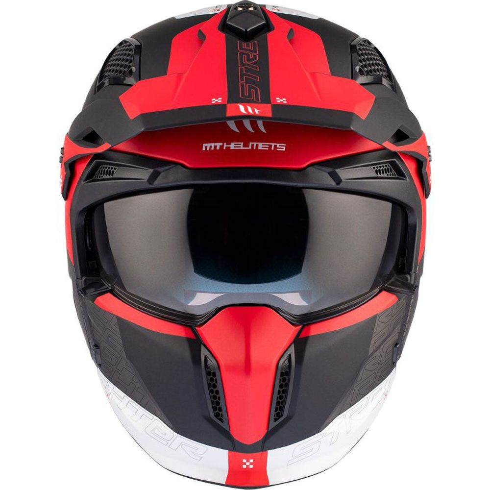 MT Streetfighter SV S Totem B15 Adventure Helmet Matt Black / Red / White (Image 2) - ThrottleChimp