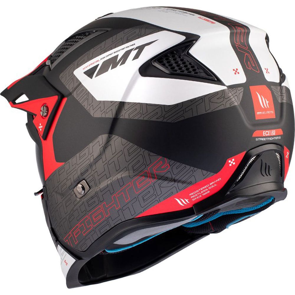 MT Streetfighter SV S Totem B15 Adventure Helmet Matt Black / Red / White (Image 4) - ThrottleChimp