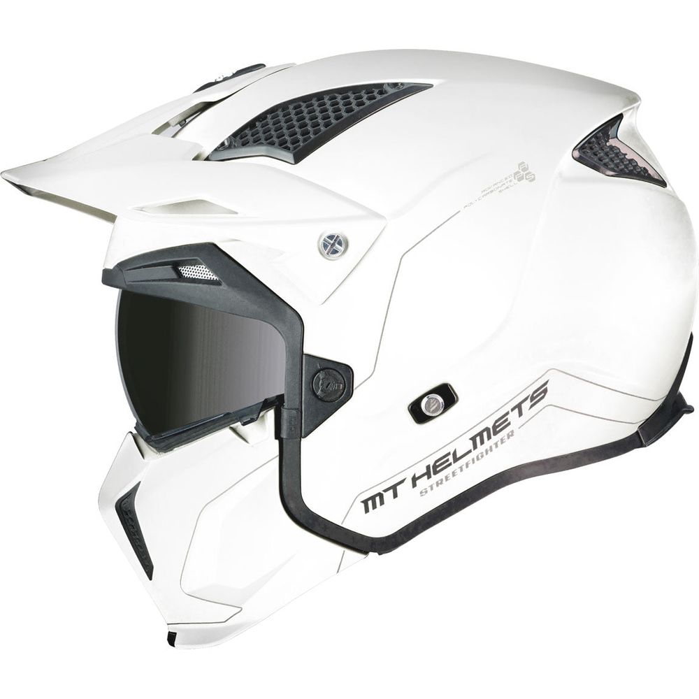 MT Streetfighter Adventure Helmet Pearl White (Image 2) - ThrottleChimp