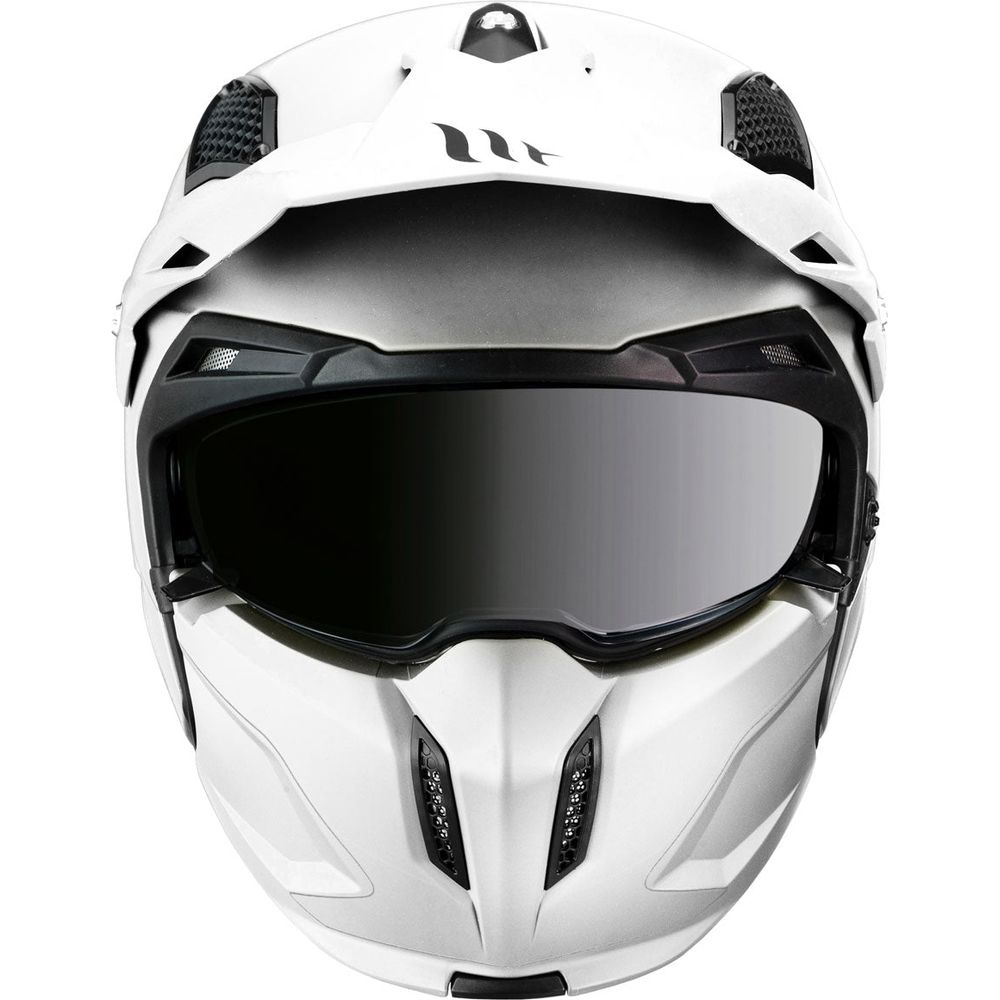 MT Streetfighter Adventure Helmet Pearl White (Image 3) - ThrottleChimp