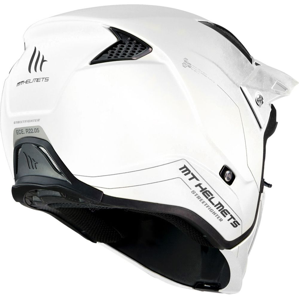 MT Streetfighter Adventure Helmet Pearl White (Image 4) - ThrottleChimp