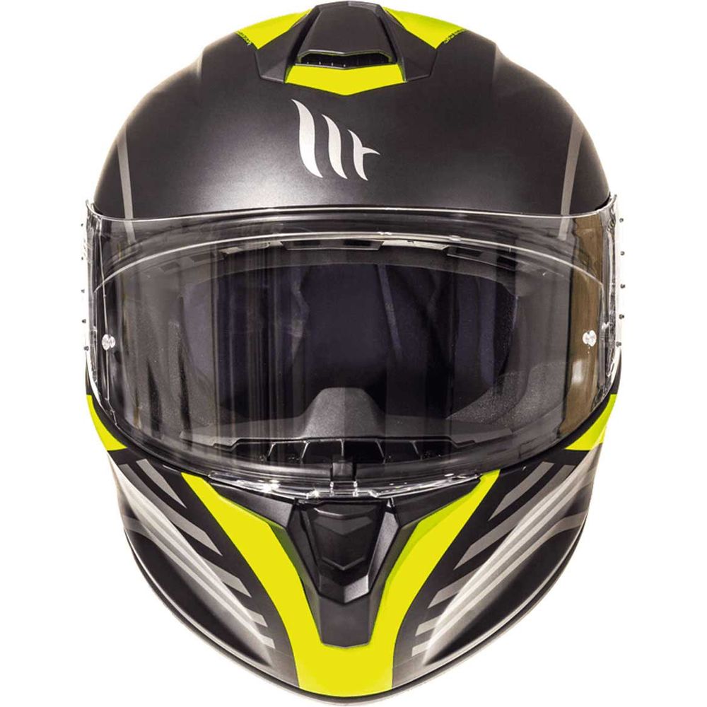 MT Targo Doppler Full Face Helmet Matt Black / Fluo Yellow FREE 1 YEAR Returns, FREE UK Delivery | ThrottleChimp