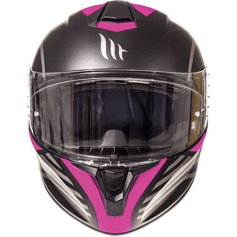 MT Targo Doppler Full Face Helmet Matt Black / Pink FREE 1 YEAR Returns, FREE UK Delivery | ThrottleChimp