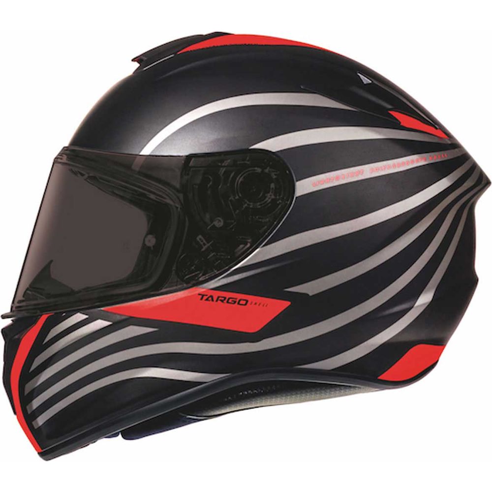 MT Targo Doppler Full Face Helmet Matt Black / Red FREE 1 YEAR Returns, FREE UK Delivery | ThrottleChimp