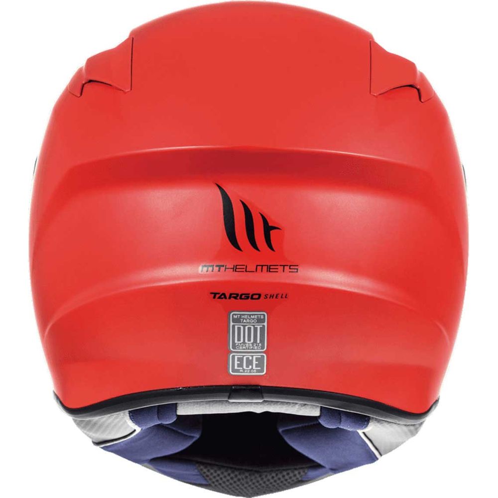 MT Targo Solid Full Face Helmet Matt Red FREE 1 YEAR Returns, FREE UK Delivery | ThrottleChimp