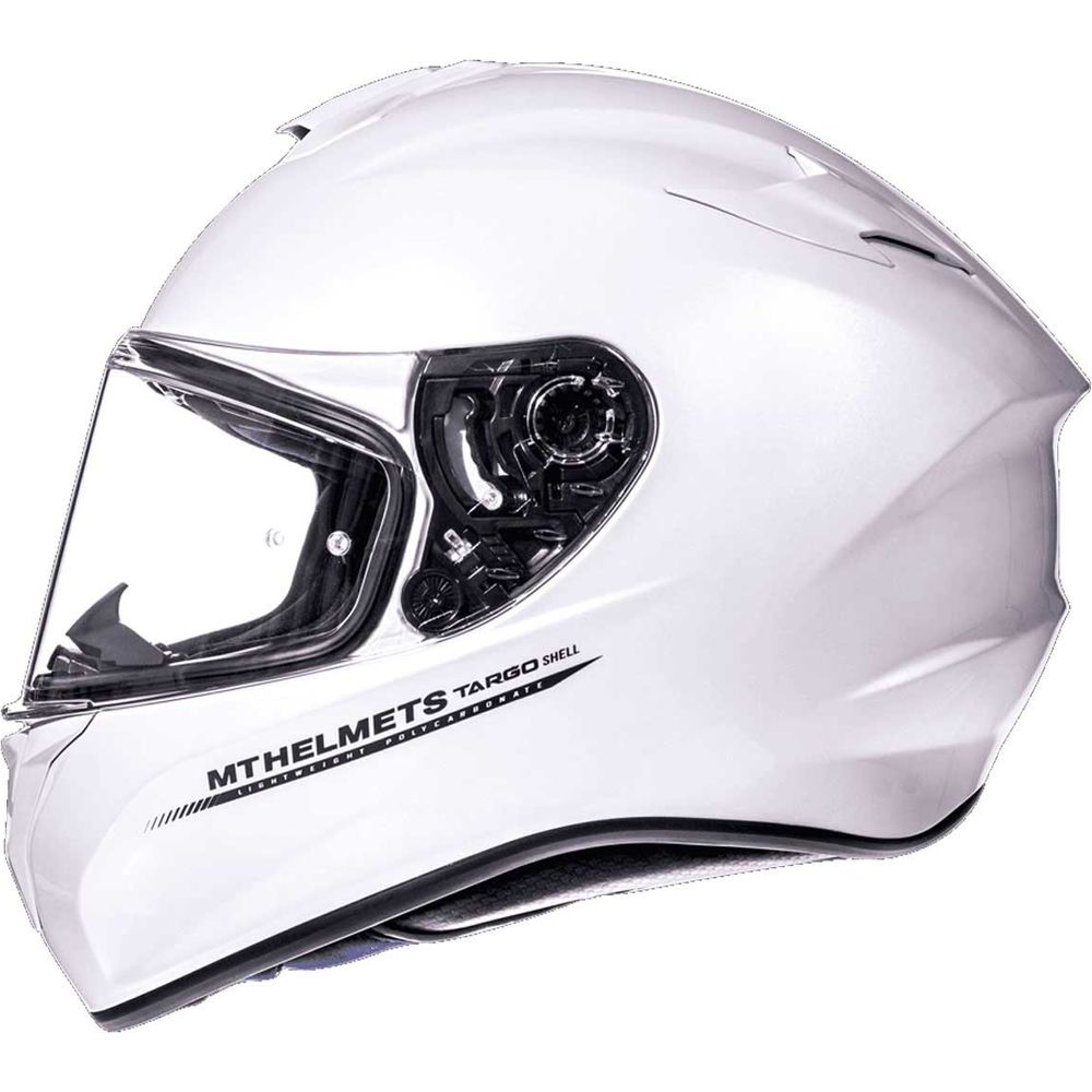 MT Targo Full Face Helmet Pearl White (Image 2) - ThrottleChimp