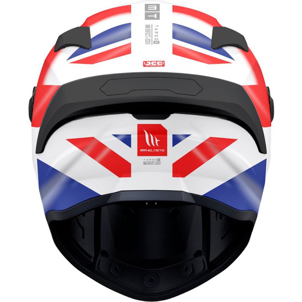 MT Targo S Britain B15 Full Face Helmet Gloss Red / White / Blue (Image 3) - ThrottleChimp