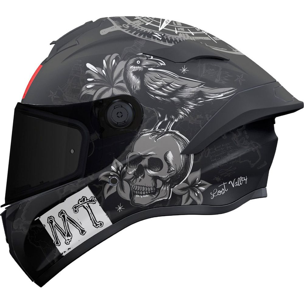 MT Targo S Lost A0 Full Face Helmet Matt Black - ThrottleChimp