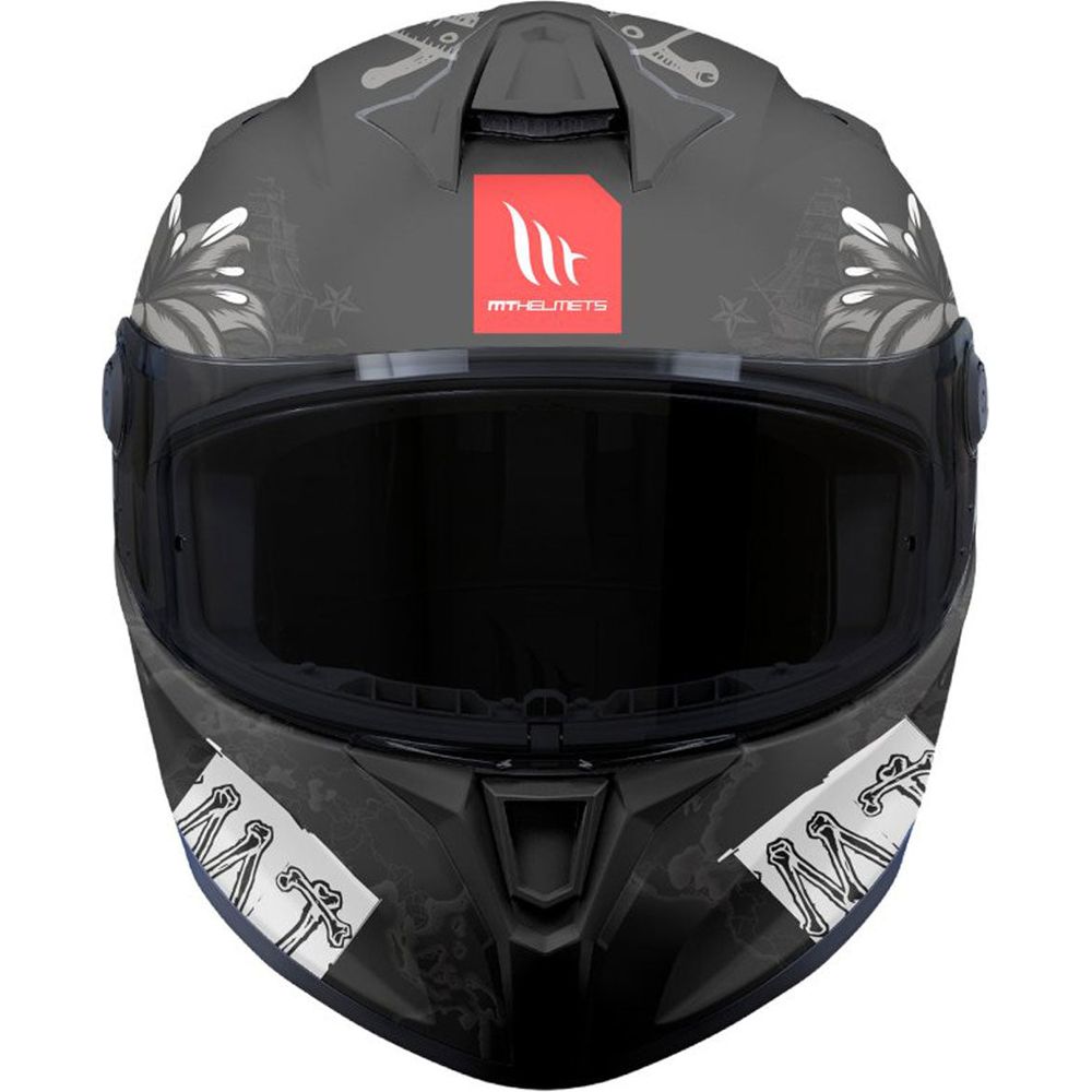 MT Targo S Lost A0 Full Face Helmet Matt Black (Image 2) - ThrottleChimp