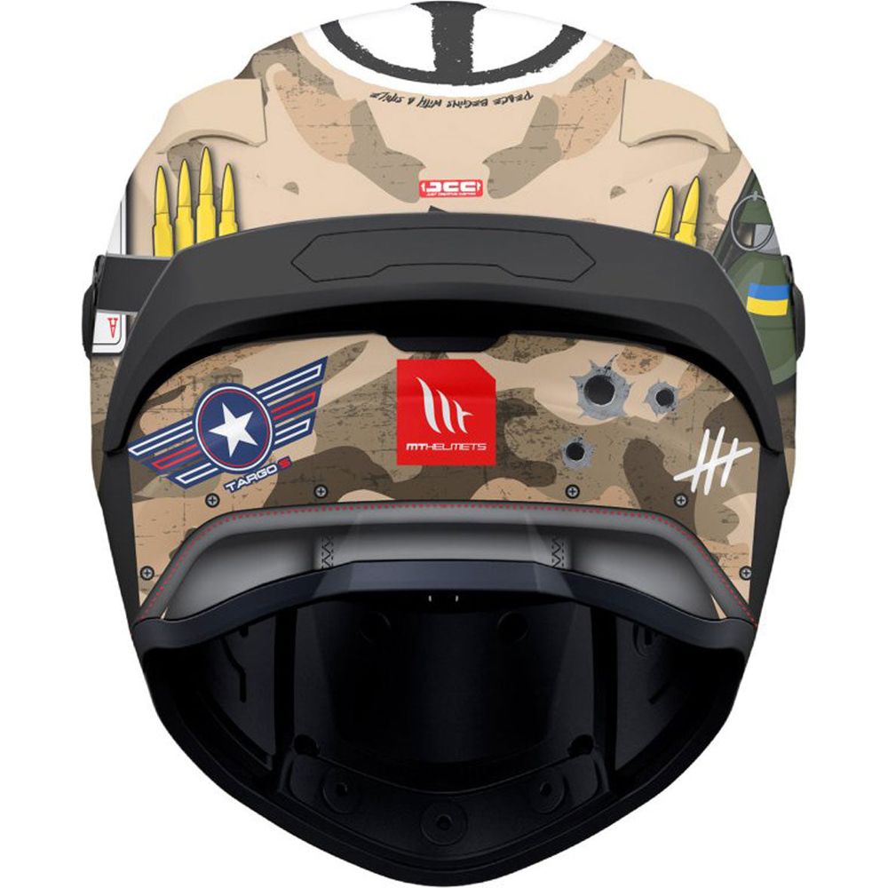 MT Targo S Patton A2 Full Face Helmet Matt Sand Camo (Image 3) - ThrottleChimp