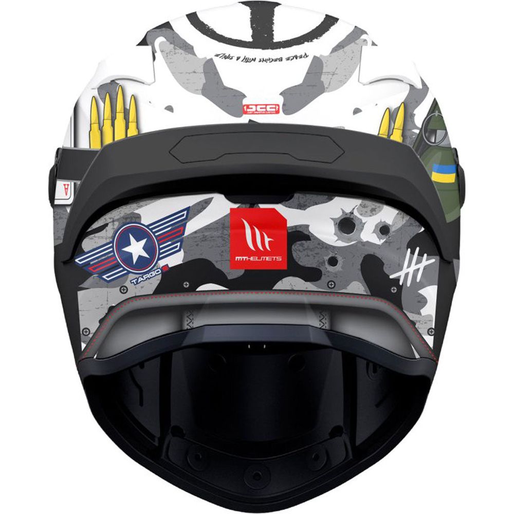 MT Targo S Patton A0 Full Face Helmet Gloss White Camo (Image 3) - ThrottleChimp