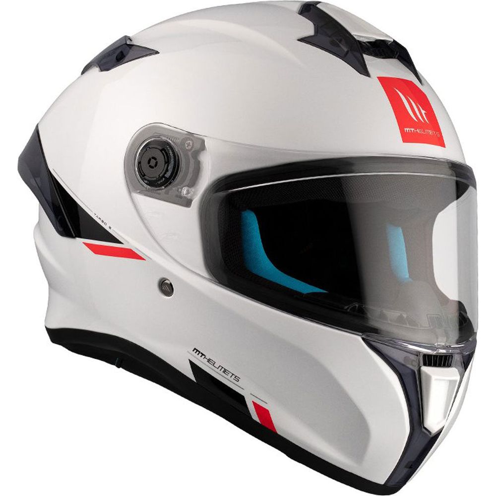 MT Targo S Solid ECE-22.06 Full Face Helmet Gloss Pearl White FREE 1 YEAR Returns, FREE UK Delivery | ThrottleChimp