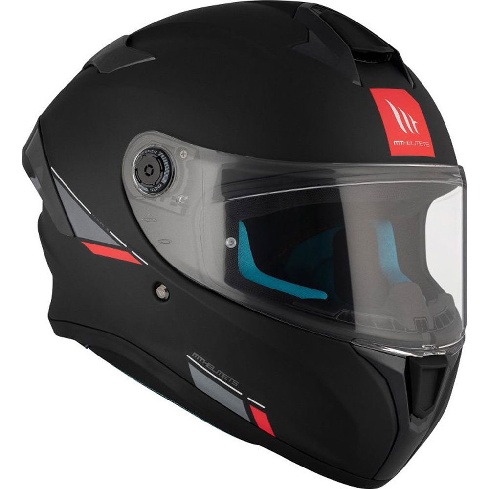 MT Targo S Solid ECE-22.06 Full Face Helmet Matt Black (Image 3) - ThrottleChimp