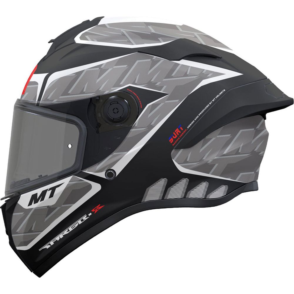 MT Targo S Surt B0 Full Face Helmet Matt Black / Grey - ThrottleChimp