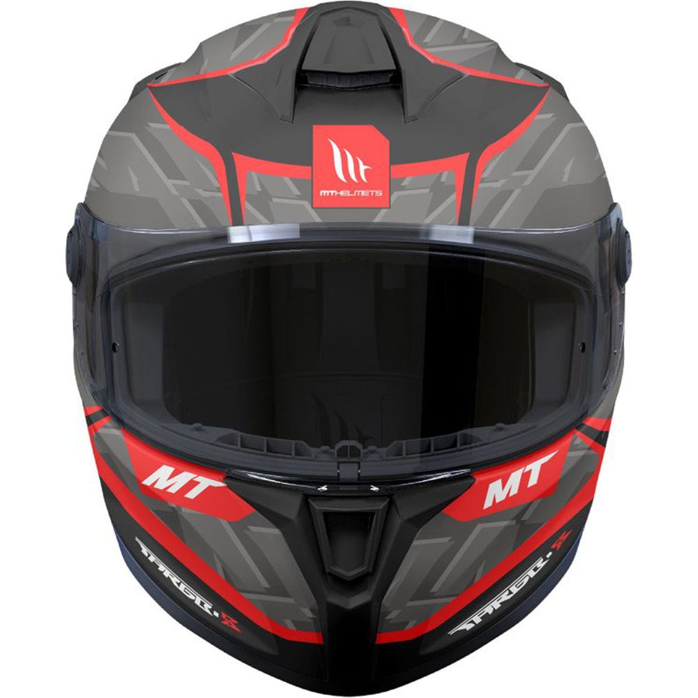 MT Targo S Surt B5 Full Face Helmet Matt Black / Grey / Red (Image 2) - ThrottleChimp