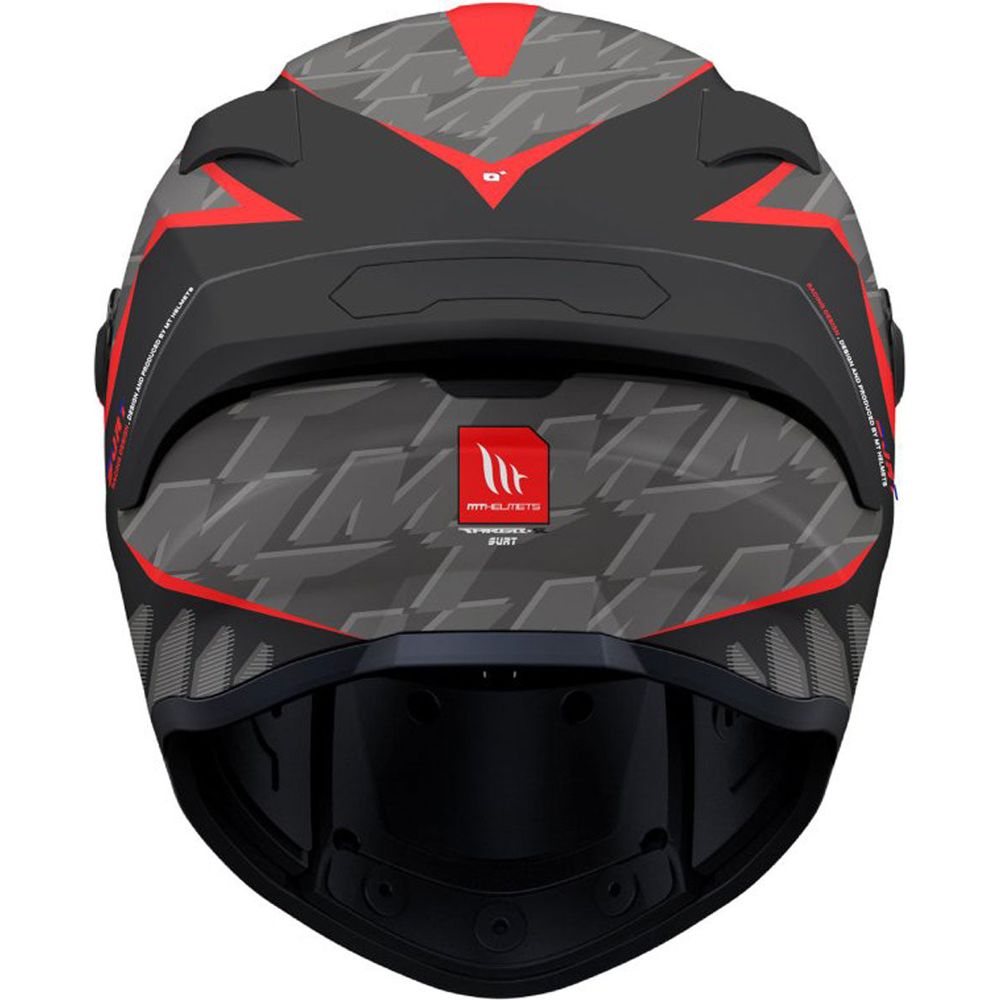 MT Targo S Surt B5 Full Face Helmet Matt Black / Grey / Red (Image 3) - ThrottleChimp