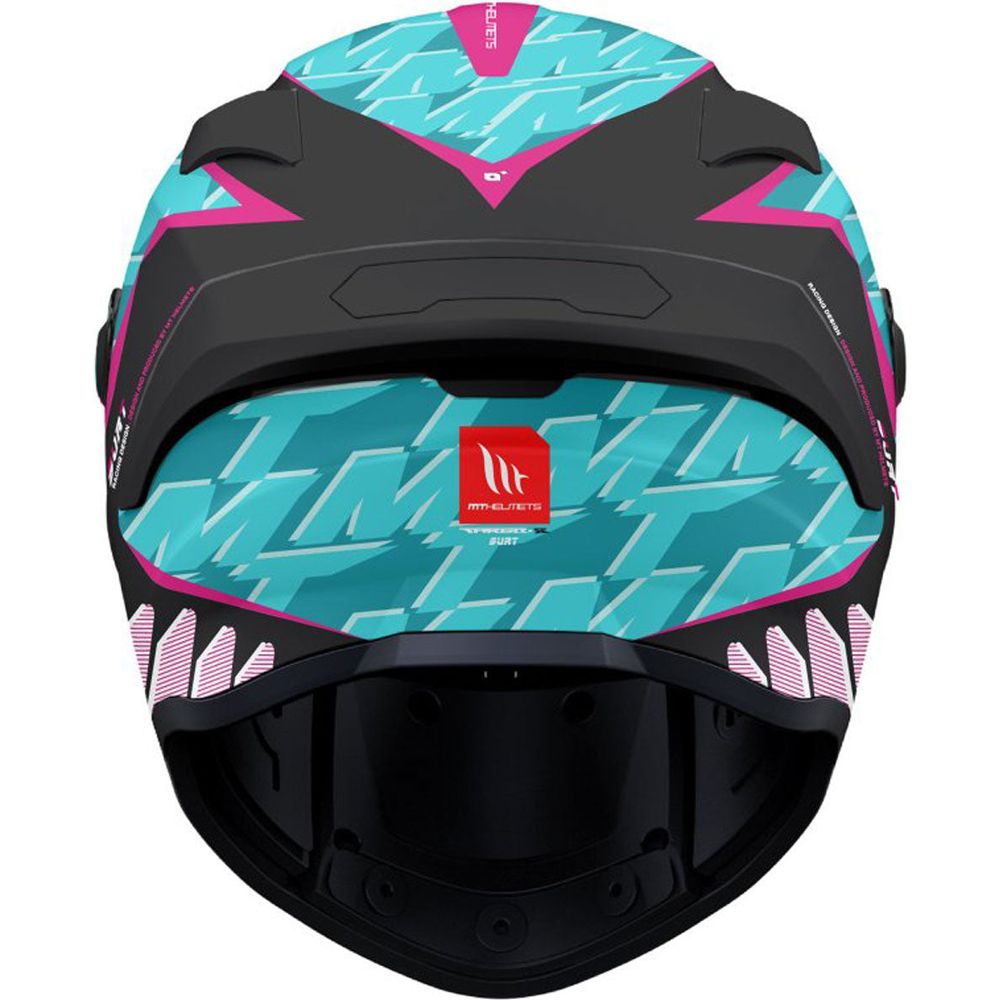 MT Targo S Surt C8 Full Face Helmet Matt Black / Blue / Purple (Image 3) - ThrottleChimp