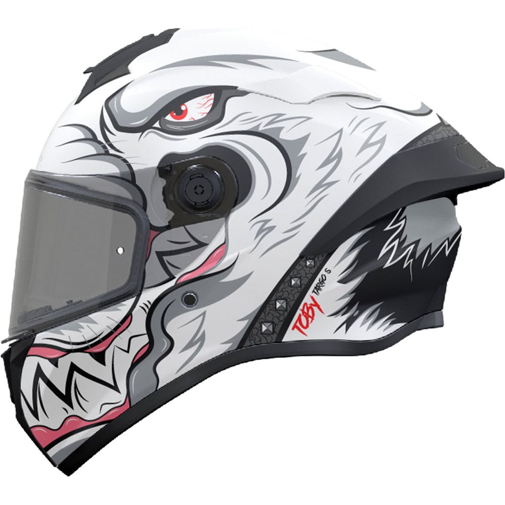 MT Targo S Toby A0 Full Face Helmet Gloss White - ThrottleChimp